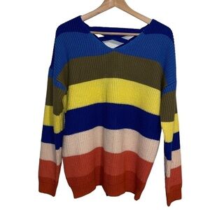 Hyped Unicorn Women’s Multicolor Striped Sweater Size S